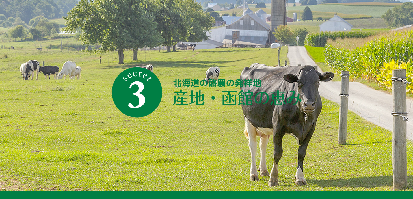 The birthplace of dairy farming in Hokkaido Production center Blessing of“Hakodate”